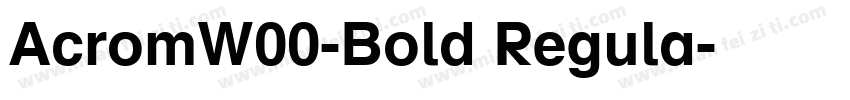 AcromW00-Bold Regula字体转换